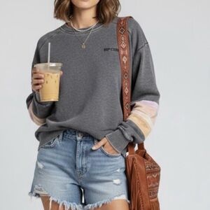 RIP CURL| Charcoal Pullover Crew|Sweater~ XS
